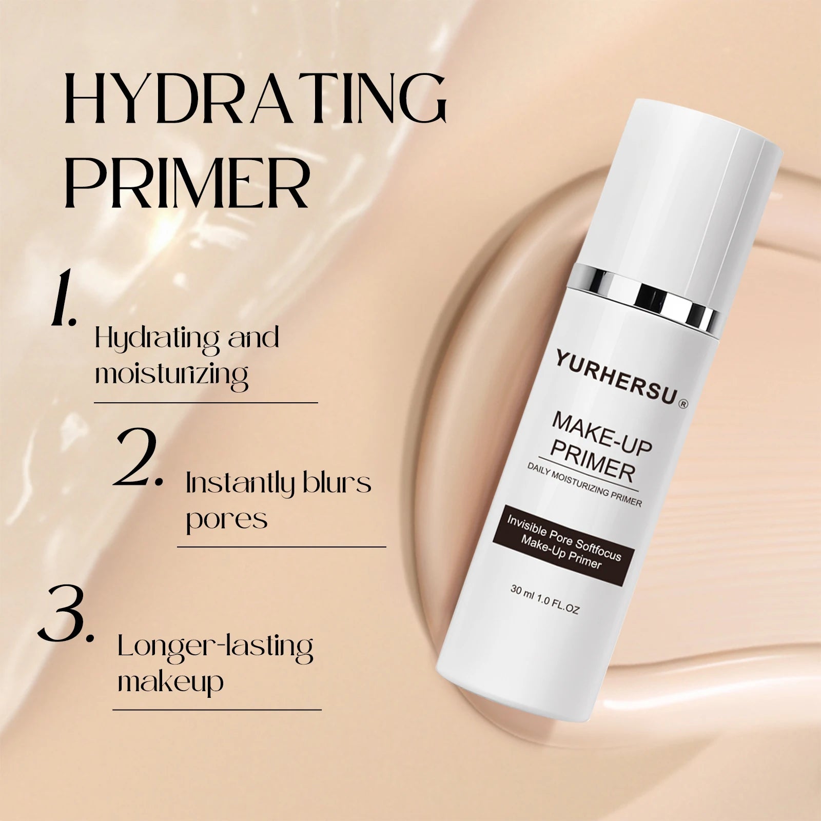 Soothing makeup primer moisturizes hydrates brightens skin tone leaving a natural radiant complexion. Gentle and non-greasy