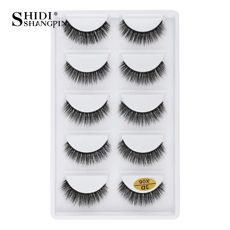 3/5 Pairs Hot Sale Natural Long 3D Mink Lashes Soft Short Faux Cils Handmade Fake Lashes Makeup Tool Eyelash Extension Maquiagem