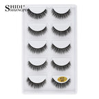 3/5 Pairs Hot Sale Natural Long 3D Mink Lashes Soft Short Faux Cils Handmade Fake Lashes Makeup Tool Eyelash Extension Maquiagem