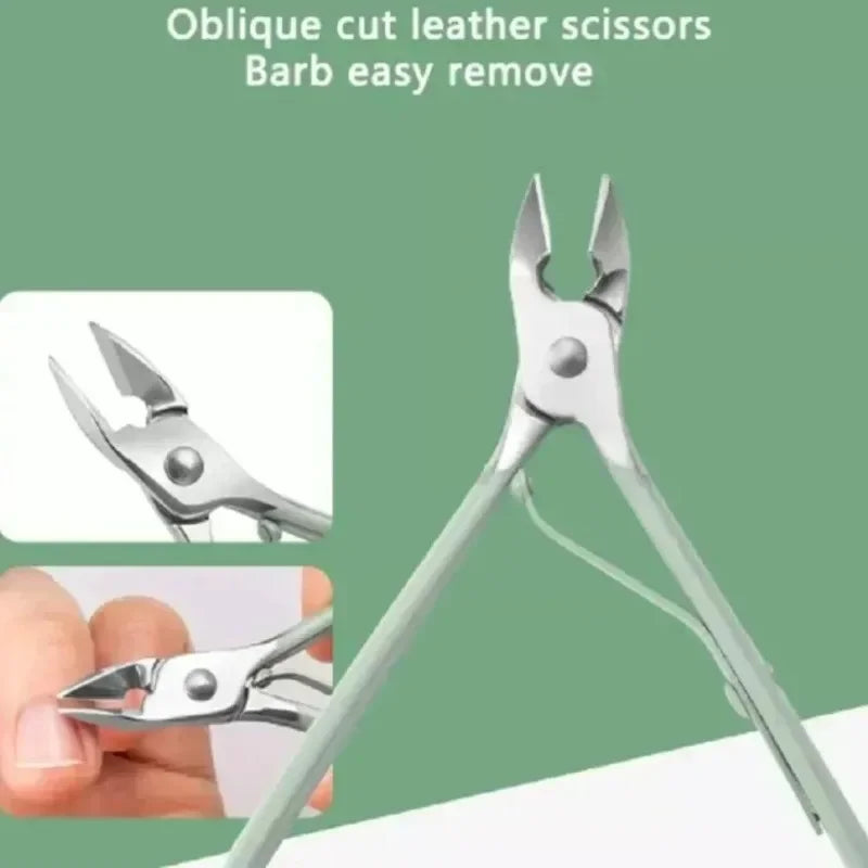 16Pcs Stainless Steel Nail Clippers Cuticle Nippers Set Portable Travel Case Household Manicure Pedicure Grooming Supply