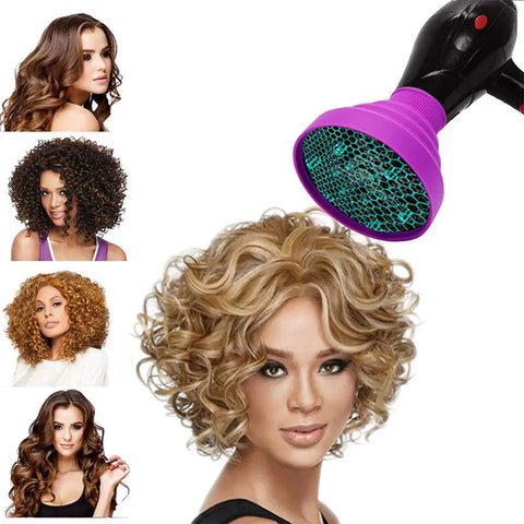 Salon Tool Universal Silicone Hairdryer Diffuser Cover Adjustable Foldable Temperature Resistant Dispersing Drying Hair Dryer
