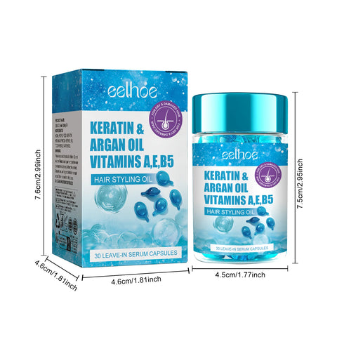 Keratin Vitamin Capsule Hair Essence Oil For Damaged Dry Frizzy Hair Treatment Smoothing Soften Moisturizing Essence Hair Care