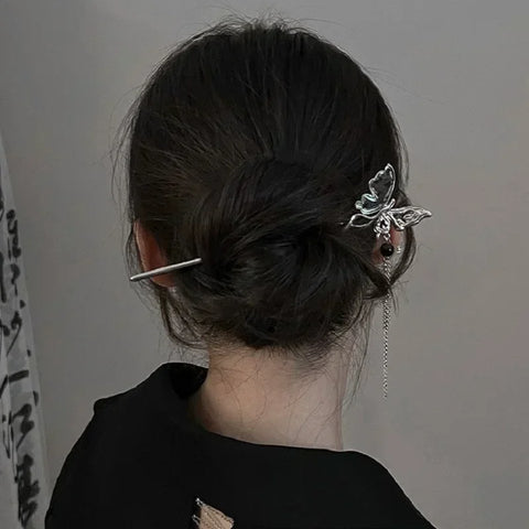 high-end feel,Antique style hair accessory, women's hairpin,   black Chinese style hairpin, retro styl