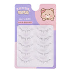 Cosplay Makeup False Eyelashes One Piece Hard Stem Baby Straight Natural Look Synthetic Fiber Strip Lashes 7-13mm C Curl Lash