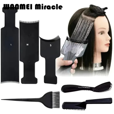 Professional Salon Hair Highlight Dyeing Board Plate Coloring Brush Comb Barber Hairdresser Styling Design Hair Styling Tools