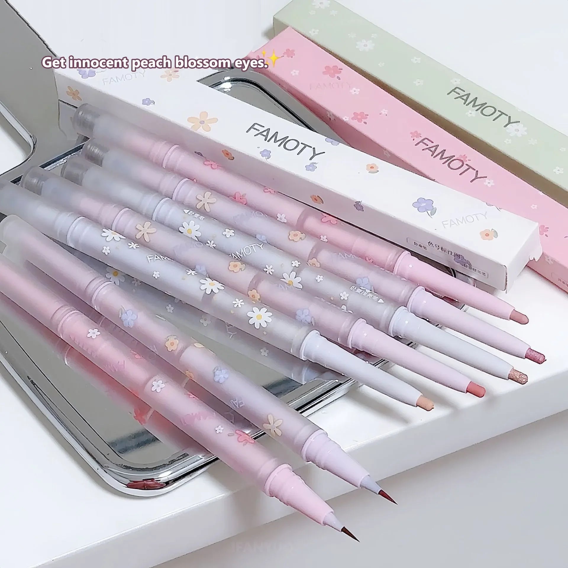 Double Head Lying Silkworm Eyeliner Liquid Down To Shadow Pencil Eye Highlighting Eyeshadow Stick Natural Big Eye Makeup Gel Pen