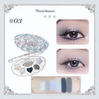 Flower Knows Moonlight Mermaid Eyeshadow Delicate Matte Glow Shimmer Chameleon Waterproof 5 Color Glitter Eye Shadow Palette