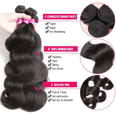 Body Wave Human Hair Extensions Curly Bundles Brazilian Hair Weavings 100% Human Hair Bundles 10-26 38 40 Inch 1/3/4 Bundles 50g