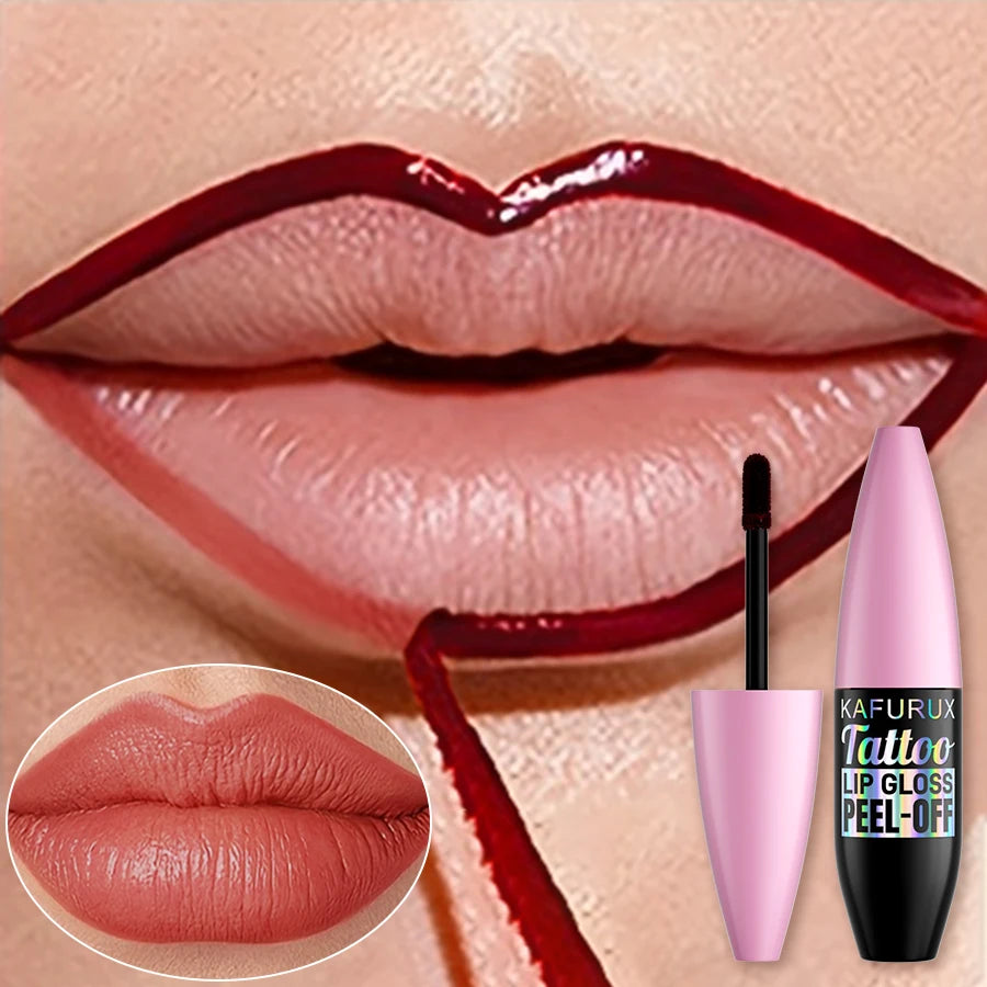 7 Colors Waterproof Lip Tint Peel Off Lip Liner Tattoo Lipgloss Long Lasting Matte Pink Red Brown Contour Makeup Lips Stain Gift