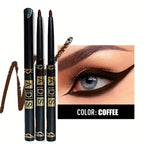 3Pcs Waterproof & Sweat-Proof Black Eyeliner Pencil Combined Lasting Smudge-Proof Bold Eye Makeup Easy Glide Formula for Perfe