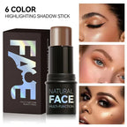 Makeup Face Cream Contour Sticks,Shades with Highlighter & Bronzer & Blush, Non-greasy and Water-resistant Face Contouring Pen