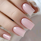 Artificial Press On Fake Nails Glossy Wine Red False Nail Long Square Reusable DIY Lady Fingernail Tip Manicure Tools