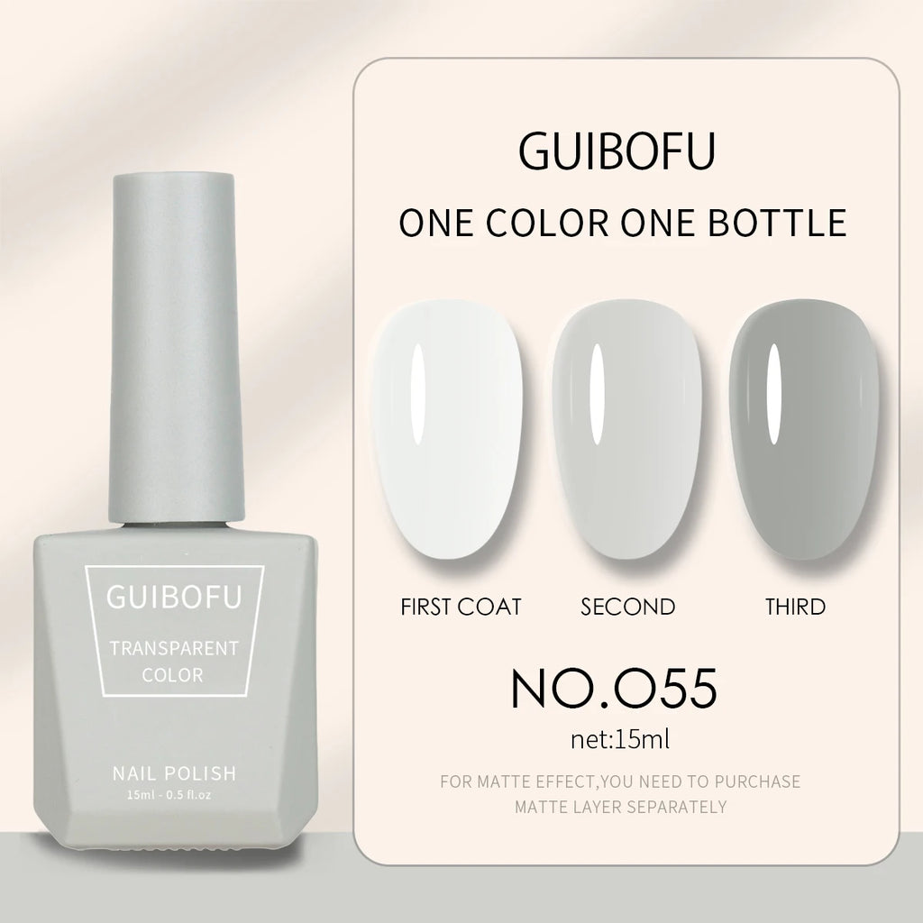 1pc 15ml Milky Jelly Nude Gel Nail Polish Transparent Colors Sheer White Pink Gel Nail Kit For Salon 68 Color