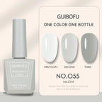 1pc 15ml Milky Jelly Nude Gel Nail Polish Transparent Colors Sheer White Pink Gel Nail Kit For Salon 68 Color