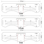 Reusable Eyebrow Stencil Set Soft Ruler Brow Definer Eye Brow Drawing Guide Styling Shaping Grooming Template Card Makeup Tools