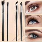 2pcs ultra-thin diagonal eyeliner brush set - fine diagonal eyeliner eyebrow brush, sickle ultra-thin diagonal flat angle,