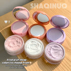 SHAQINUO Dual-effect Light and transparent Powder Compact Touch-ups, Concealer, contouring, swelling, blush, brightening, high-g