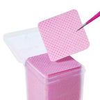 200Pcs Pink Lint-Free Nail Polish Remover Wipes UV Gel Glue Nail Polish Removal Cotton Pads for Makeup Manicure Cleaning Tools
