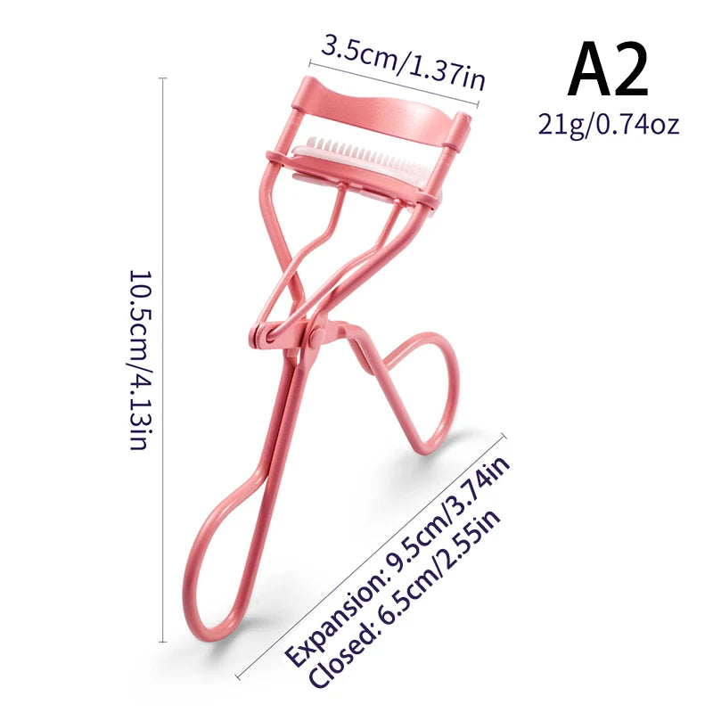 Professional Stainless Steel Eyelash Curler with Comb Tweezers Natural Curling Eyelash Clip Cosmetics Eye Makeup Beauty Tools