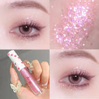 Liquid Eyeshadow Highlighter Waterproof Ultra Shiny Long-lasting Sheet Monochrome Glitter enhances silkworm eyeshadow