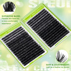 SEEUI DIY Cluster Lashes Kit Individual Lashes 3D Faux Mink Lashes Wispy Eyelash Extension Kit with Bond&Seal Lash Tweezer