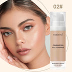 15ml Full Coverage Liquid Foundation,Foundation Effective Concealer Waterproof Sweat-resistant Makeup Professional Cosmetics