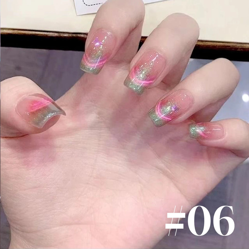 12ML 1-6PCS Popular Winter Internet Celebrity Hot-selling Northern Lights Cat Eye Magnet Gel Nail Polish Nail Art Nail Supplies