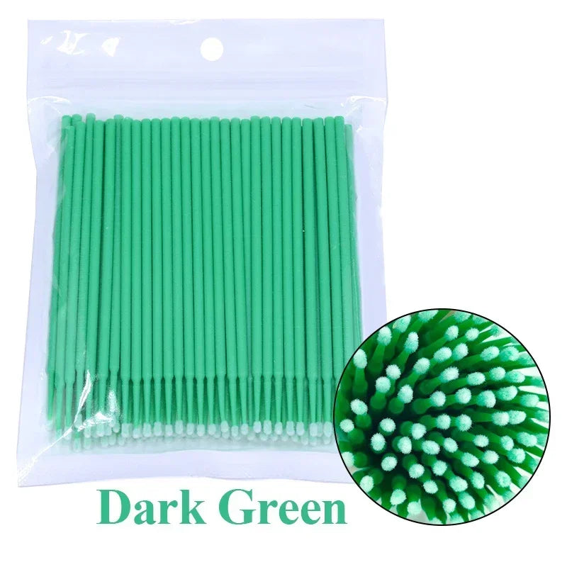 Brush Lash Extension 100Pcs Eyelash Cleaning Micro Cotton Swab Individual Eyelashes Microbrush Beauty Makeup Clean Remover Tools