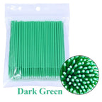 Brush Lash Extension 100Pcs Eyelash Cleaning Micro Cotton Swab Individual Eyelashes Microbrush Beauty Makeup Clean Remover Tools
