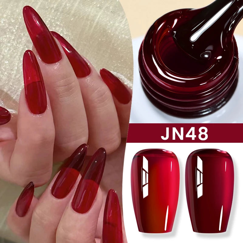 BORN PRETTY Milky White Jelly Nude Gel Nail Polish 10ml White Translucent Soak Off Gel Vernis Semi Permanent Need UV Light Cure