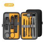 Manicure Set 10/15/25 pcs Full Function Kit Professional Stainless Steel Pedicure Sets Nail Clipper With Portable Case Idea Gift