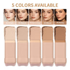 Concealing Foundation Stick 5 Shades With Built-In Brush Brighten Lightweight And Waterproof Formula Face Contour Stick Makeup