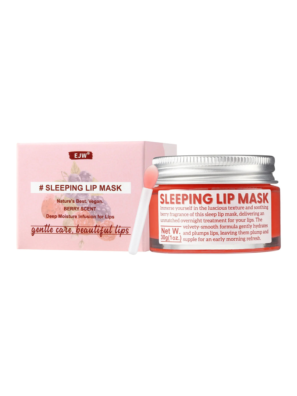 EJW Lip Sleeping Mask: Nourish,Hydrate, Vitamin E,Jojoba Oil, Lip Balm, Lip Skin Care, Improve Lip Color, Reduce Lip Lines.