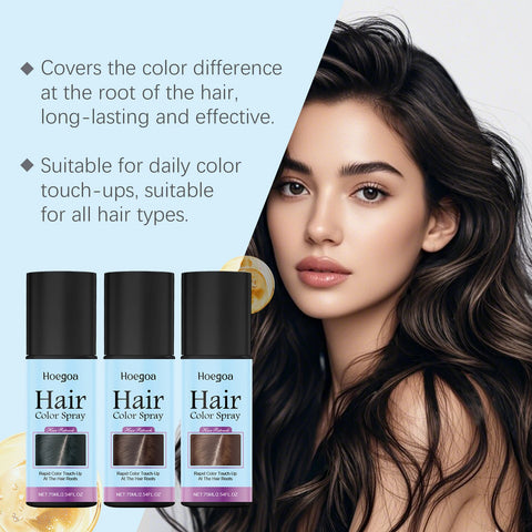 Temporary Hair Coloring Spray One-Time Hair Color Covering White Gray Hair Hairline Dye Lasting Coloring Black Hair Dye Spray