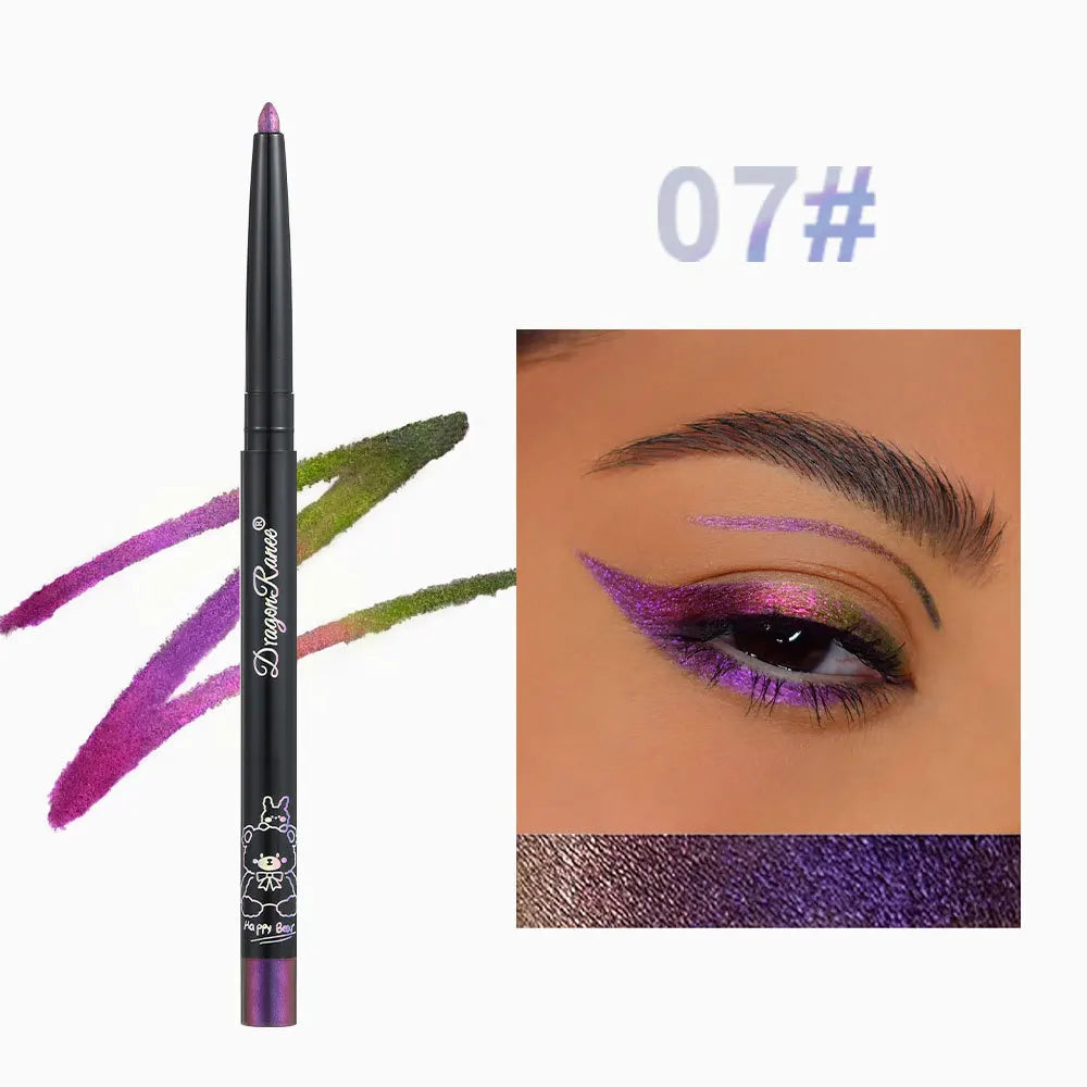 Chameleon Eyeliner Gel Pen Waterproof Shiny Chrome Eye Shadow Liner Pencil Glitter Pearl Green Gold Lying Silkworm Eyes Makeup