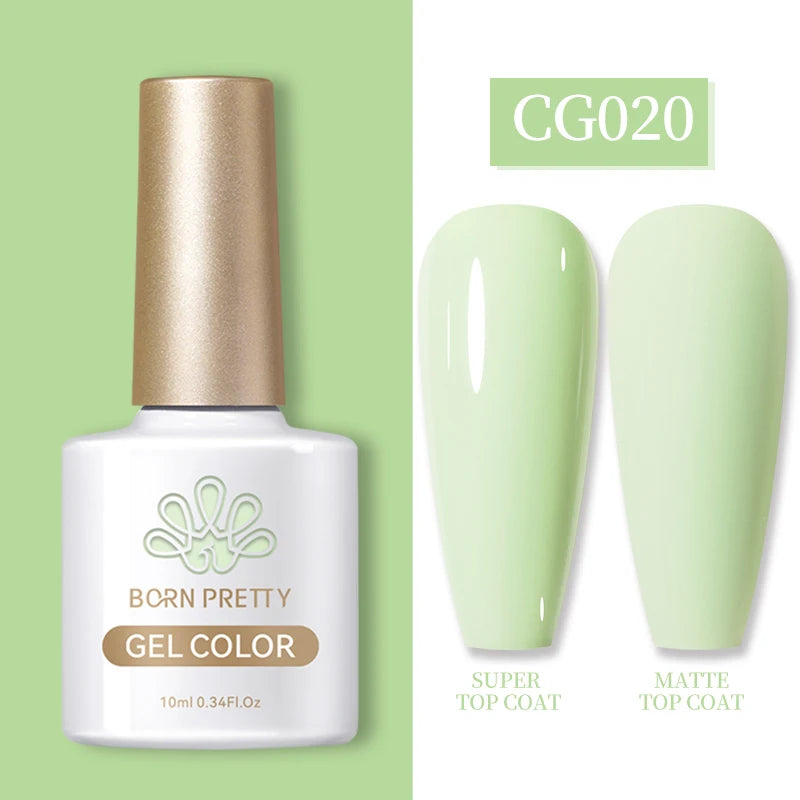 BORN PRETTY 10ml Gel Nail Polish Gel 130 Colors Semi Permanent Solid Nail Gel Varnish Soak Off UV Gel for Base Top Coat