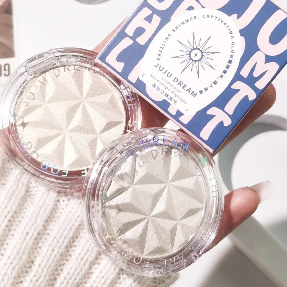 Shimmer Diamond Glow Highlighter – 2-Color Palette for Contour, Brighten, Radiant Skin, Festival & Party Makeup Essential Tool