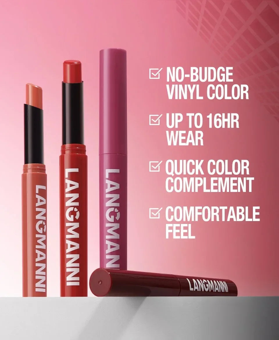 New Rotating Velvet Matte Lipstick Long Lasting Waterproof Lipstick Non-Stick Cup Lip Stain Tint Cosmetics Pencil Liner Makeup