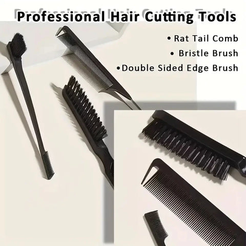 Boar Bristle Slick Back Hair Brush for Sleek Ponytail Bun & Smoothing Baby Hairs, Flyaways, Edge Control - Backcombing & Teasing