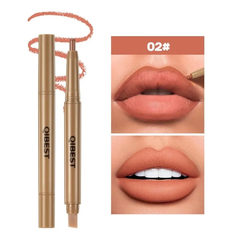 Luxury Matte Lip Liner Long-Lasting Smooth Brown Application for Perfect Outline & Filling, Versatile Shades for All Skin Types