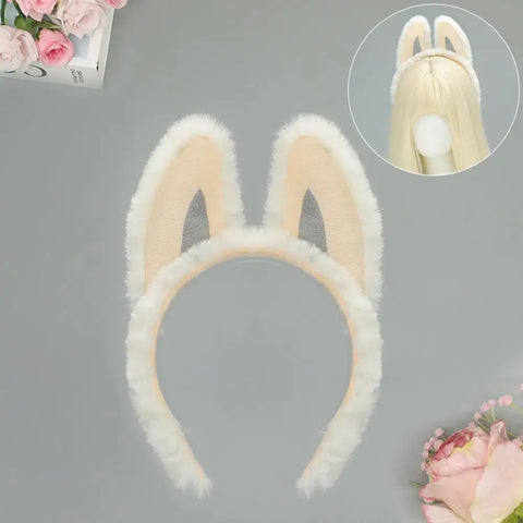 Cute Plush Bubu Ear Headband Fashion Cosplay Anime Head Hoop Lolita Hair Bands Holiday Party Christmas Girls Hair Accessories