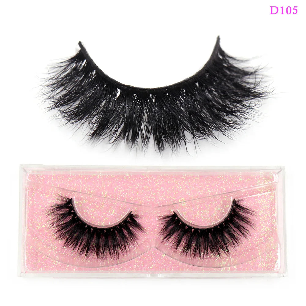 False Eyelashes 3D Mink Lashes Soft Fluffy Natural Long Fake Lashes Full Stripe False Eyelash Volume Eye Lashes for Makeup D101