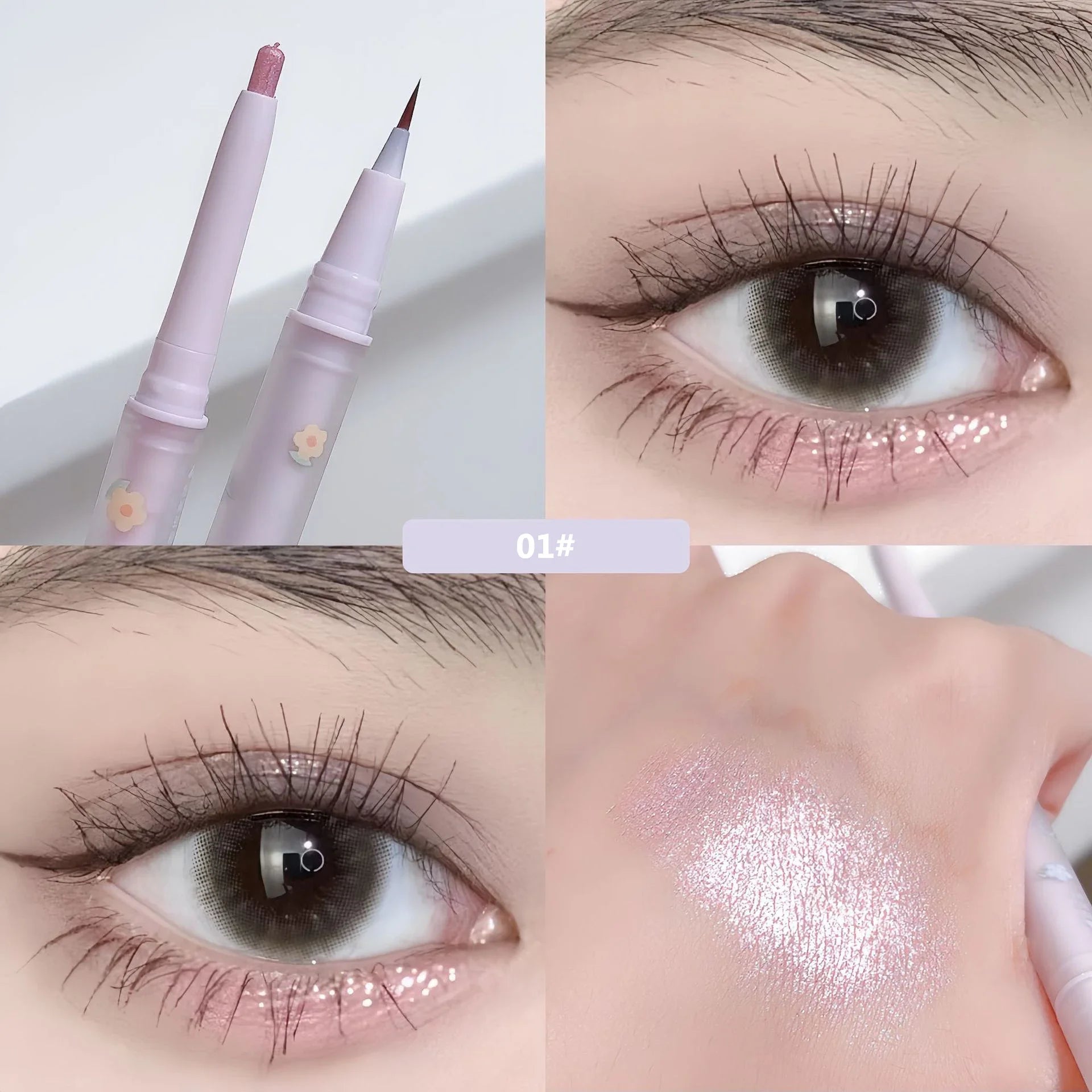Double Head Lying Silkworm Eyeliner Liquid Down To Shadow Pencil Eye Highlighting Eyeshadow Stick Natural Big Eye Makeup Gel Pen