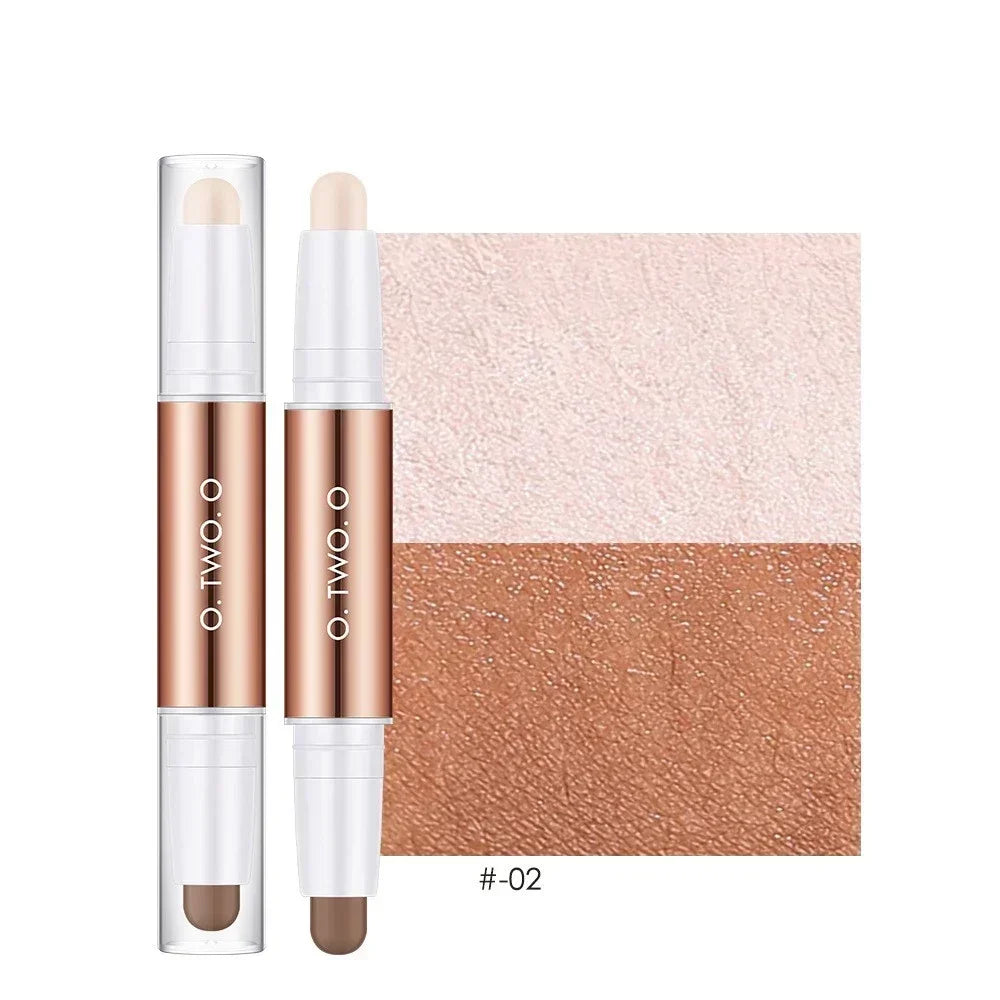 Waterproof Double-end Contouring Bronzer Stick Lasting Natural Matte Concealer Highlighter Pencil Corrector Skin Tone Pen Makeup