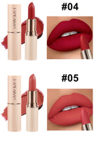 8 Colors Deep Red Matte Lipstick Waterproof Non-Stick Velvet Texture Easy Apply Rose Red Lip Makeup Long-Lasting Cosmetics