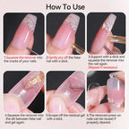 15ML Nail Glue for Press on Acetone Free Nail Polish Remover Multi-Functional Remover for Nails Tips Gentle Glue Remover
