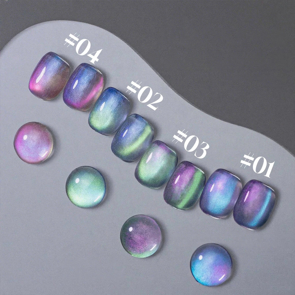 12ML 1-6PCS Popular Winter Internet Celebrity Hot-selling Northern Lights Cat Eye Magnet Gel Nail Polish Nail Art Nail Supplies