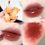 PINKCOCO Bear Doodle Mirror Lip Glaze — Long-Lasting Shiny Lip Gloss, Student-Friendly, Skin-Brightening Nude Lipstick