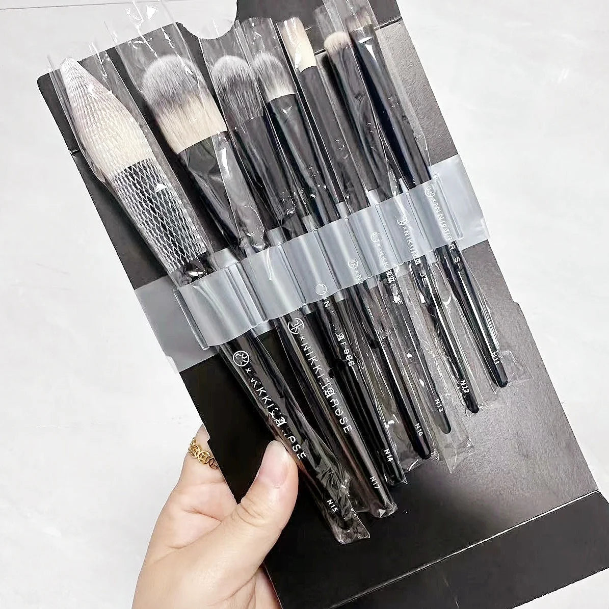 BKNikki Pro Artist Makeup Brush Set 7PCS Professional Face Powder Blush Eyeshadow Brow Liner Cosmetic Brushes