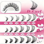 New 624 Cluster Lashes Kit 5D Fluffy Thick Eyelash Extension Kit Volume Mixed Tray Faux Mink Lashes Lash Extension DIY Kit ﻿